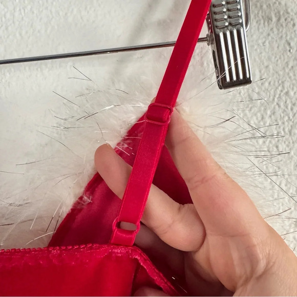 Boudoir Velvet Santa Teddy Bodysuit Christmas Intimate Lengerie Festive Small - Picture 5 of 13